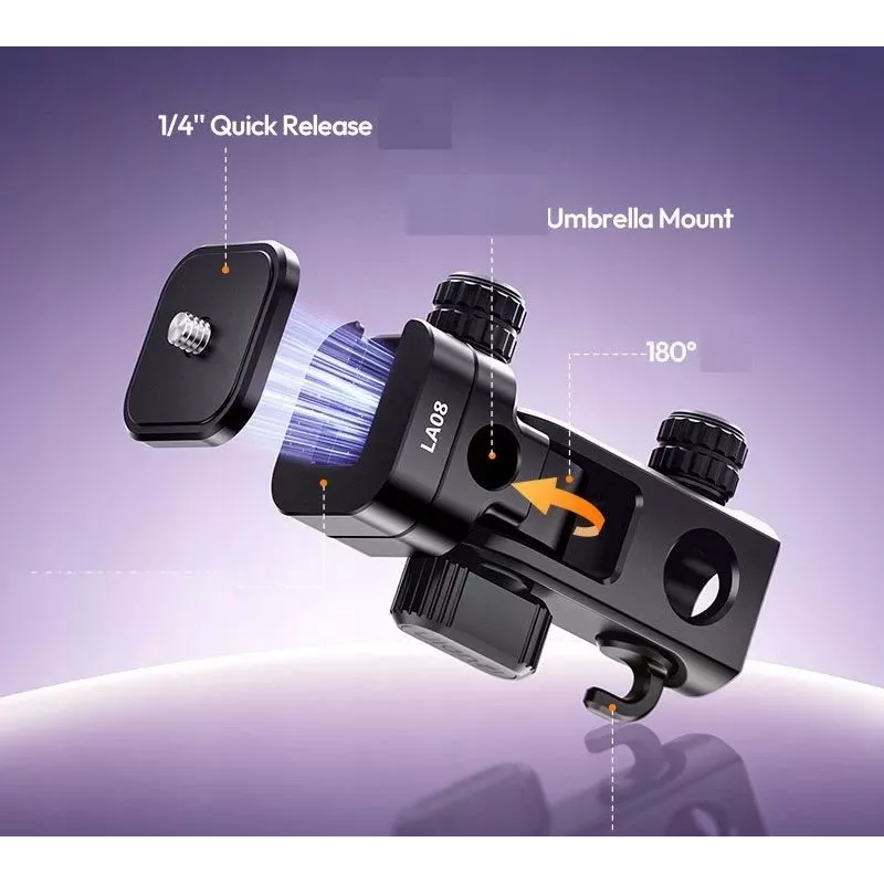 Ulanzi TT43II Mini Stativ / Lichtstativ - 43 cm, 2 kg Belastung, Schwarz