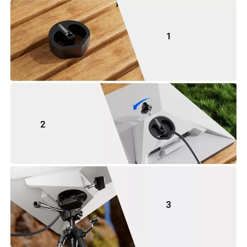 STARWARE Tripod Mount Adapter mit 1/4 Zoll und 3/8 Zoll Gewinde für Starlink Mini / M62