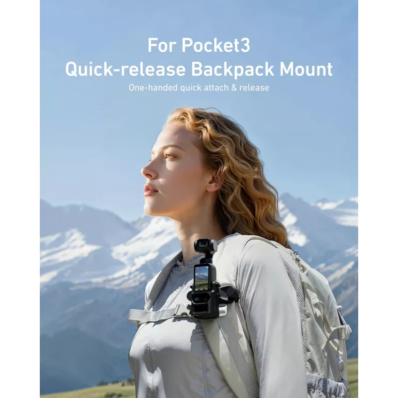 TELESIN Rucksackgurthalterung für DJI Osmo Pocket 3