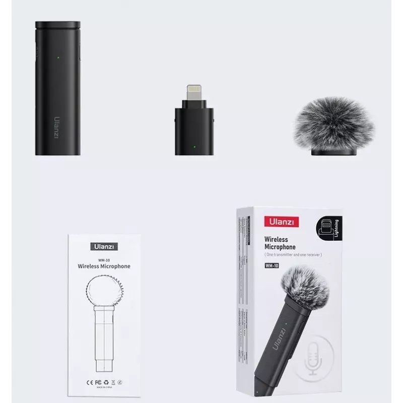 ULANZI WM-10-I Lightning Kabelloses Lavalier-Mikrofon