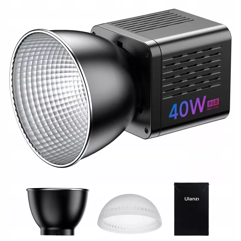 Ulanzi L024 40W RGB Bi-Color LED Video Light with 1/4 inch-20 Mount, 2500-6500K, CRI/TLCI >95