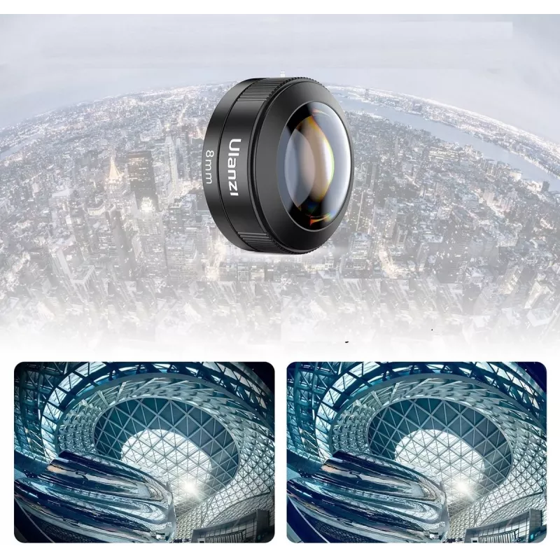 Ulanzi CL-004 8mm Fisheye Lens for Smartphone - Black