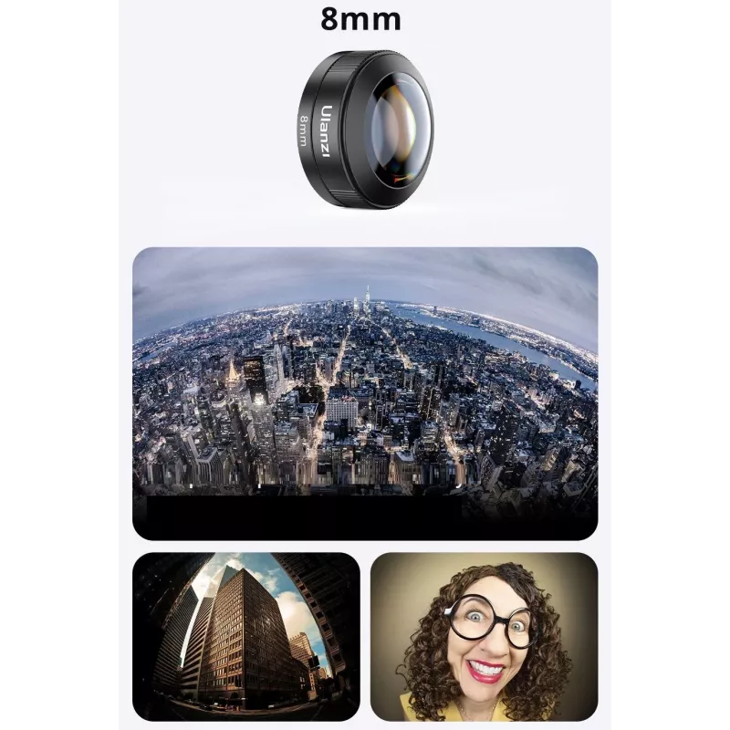 Ulanzi CL-004 8mm Fisheye Lens for Smartphone - Black
