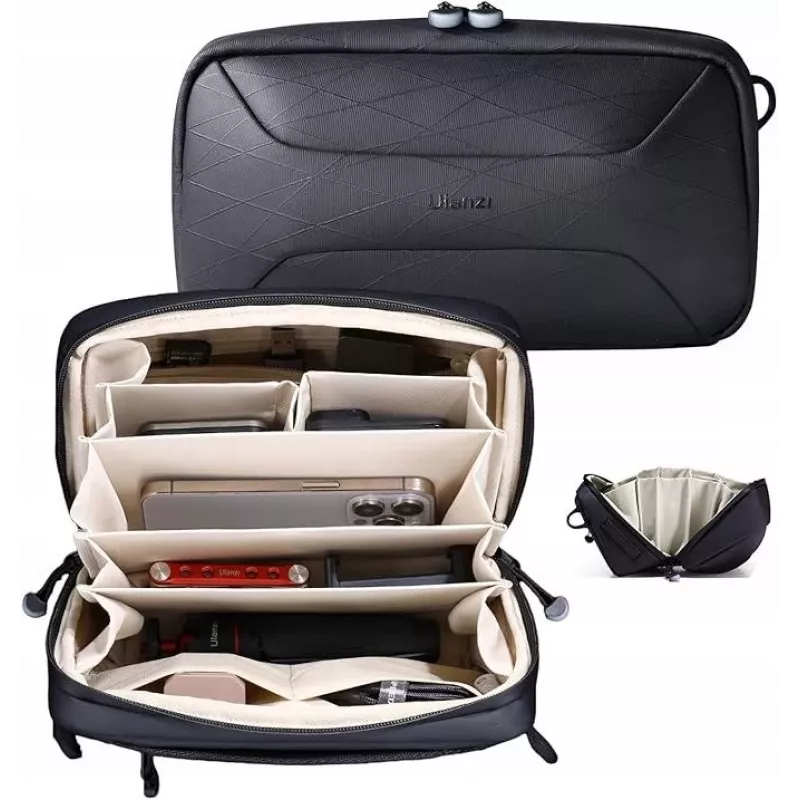 Ulanzi BT02 Multifunktionale Aufbewahrungstasche / Schutzhülle für Kamera-Zubehör, Kosmetik, Schwarz