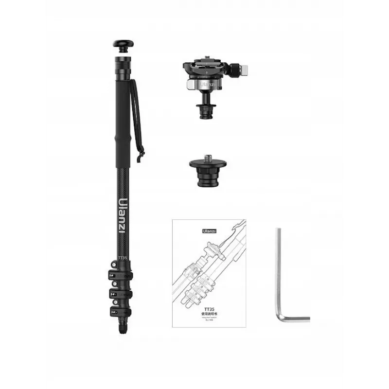ULANZI TT35 Professioneller Carbonfaser-Einbeinstativ 130 cm mit Flüssigkopf für DSLR-Kamera