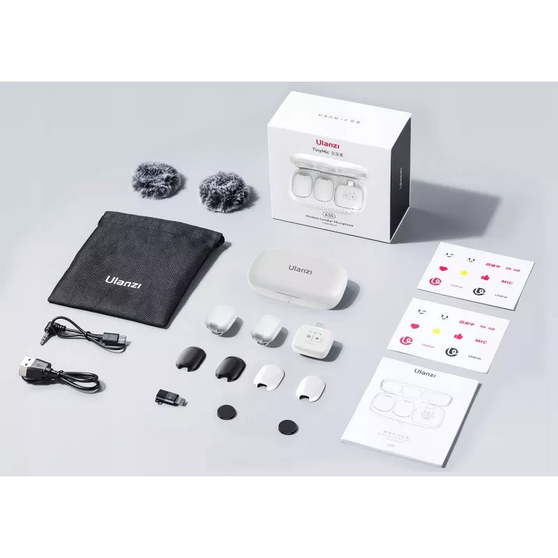 Ulanzi A30 Tiny Kabelloses Audio-Übertragungsset - USB-C, Weiß