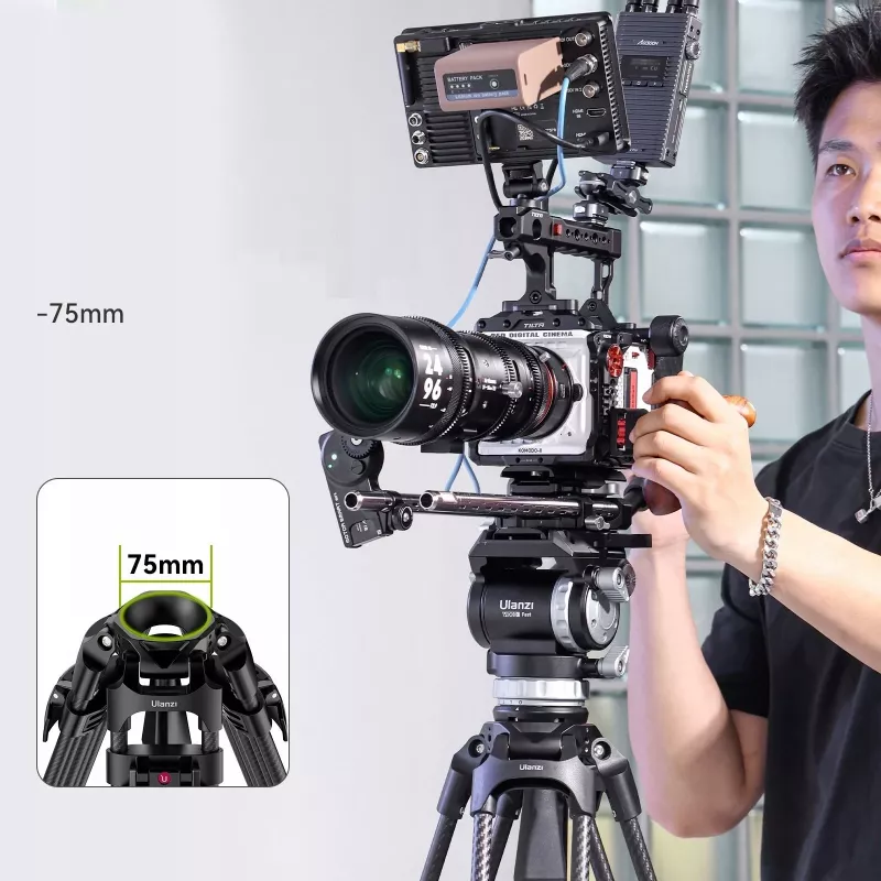 ULANZI T047 Professionelles Video-Stativsystem 25kg Belastung 149,5cm Höhe 75mm Schale