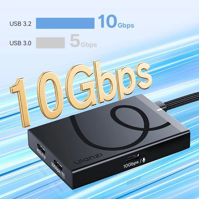 ULANZI H1 4-in-1 USB-C Hub mit HDMI 4K und 3x USB-C PD 3.0 10Gbps