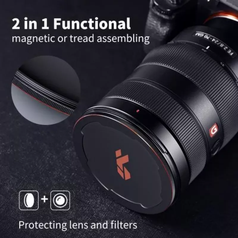 K&F Concept M-Cap Magnetic Lens Cap 67mm Black