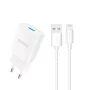 Dudao A4EU Adapter 10W 1xUSB-A mit USB-A auf Lightning Kabel (1m) - Weiß