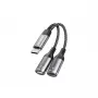 Dudao L13C+ 2-in-1 USB-C auf USB-C Adapter mit Audio und Laden