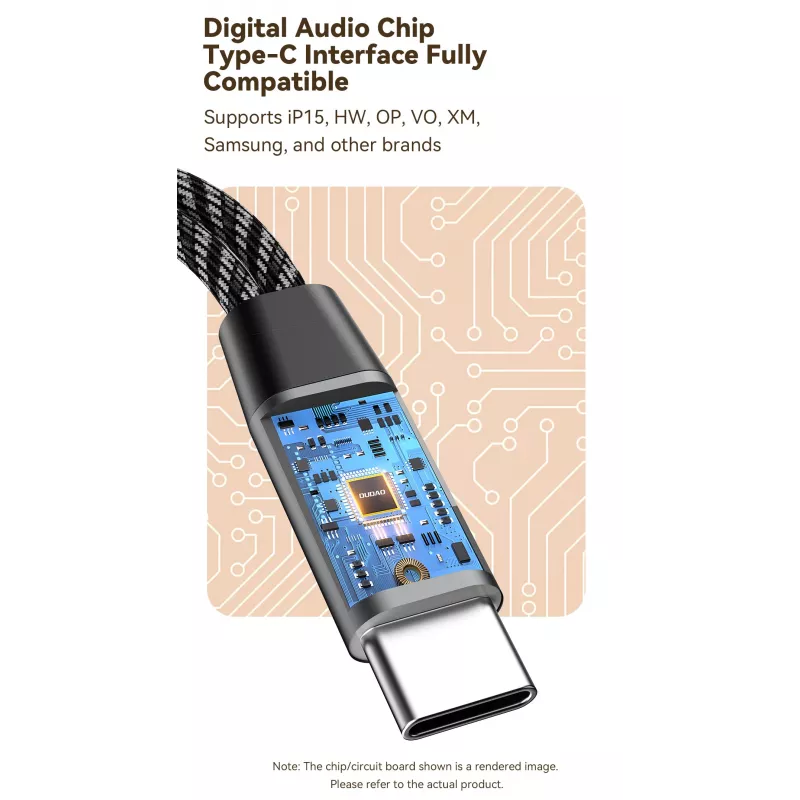 Dudao L13C+ 2-in-1 USB-C auf USB-C Adapter mit Audio und Laden