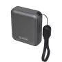 Dudao K22+ Ultra-Compact Power Bank 10000mAh 22.5W USB-C mit Lanyard/Kabel - Grau