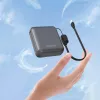 Dudao K22+ Ultra-Compact Power Bank 10000mAh 22.5W USB-C mit Lanyard/Kabel - Grau