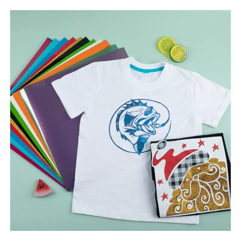 LOKLIK Plotterfolien-Materialbundle (A4), Thermotransfervinyl, 28 Blatt, Mehrfarbig