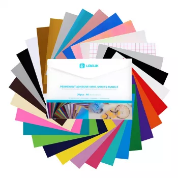 LOKLIK Permanent haftende Vinyl-Material-Set (A4)