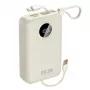 Powerbank Dudao K14+ 20000mAh 22,5W USB-C / USB-A mit integrierten Lightning- und USB-C-Kabeln - Weiß