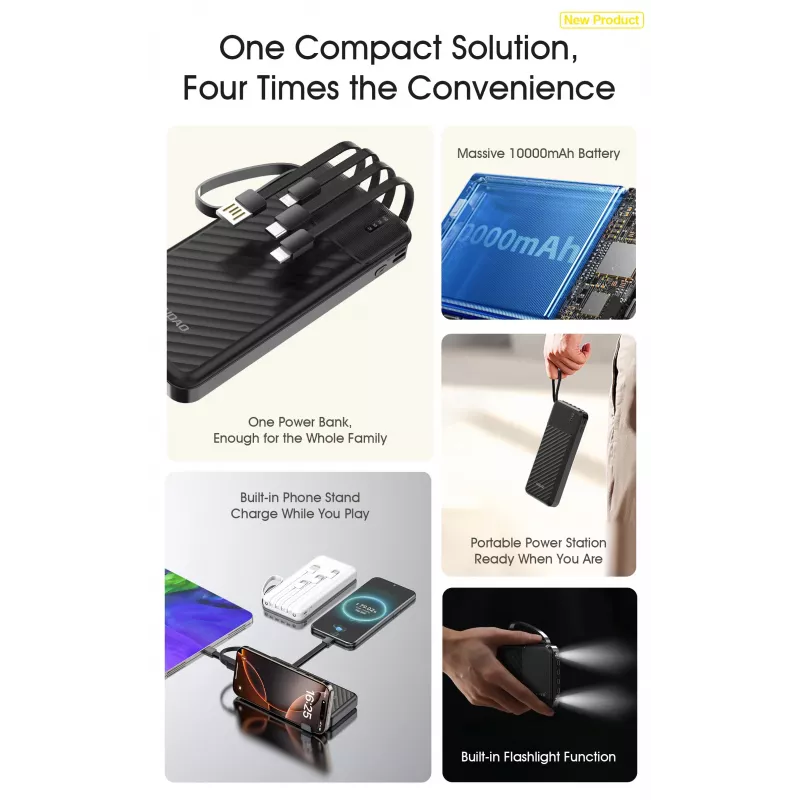 Dudao K11 Pro 20000 mAh Power Bank Schwarz