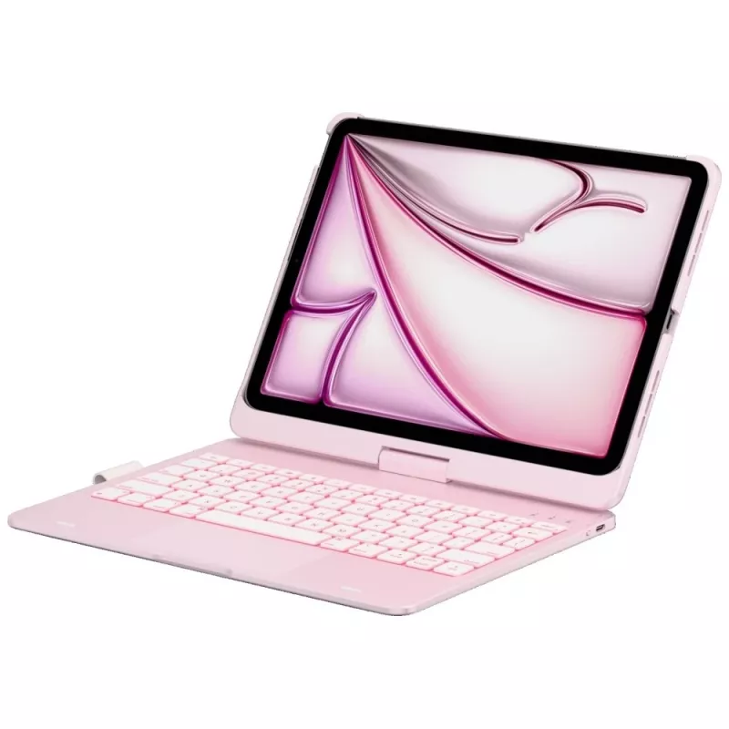 Typecase Flexbook Touch Abnehmbare Tastatur-Folio-Hülle für iPad Air 11 M2 2024 / M3 2025 / M4 2026, Hellrosa
