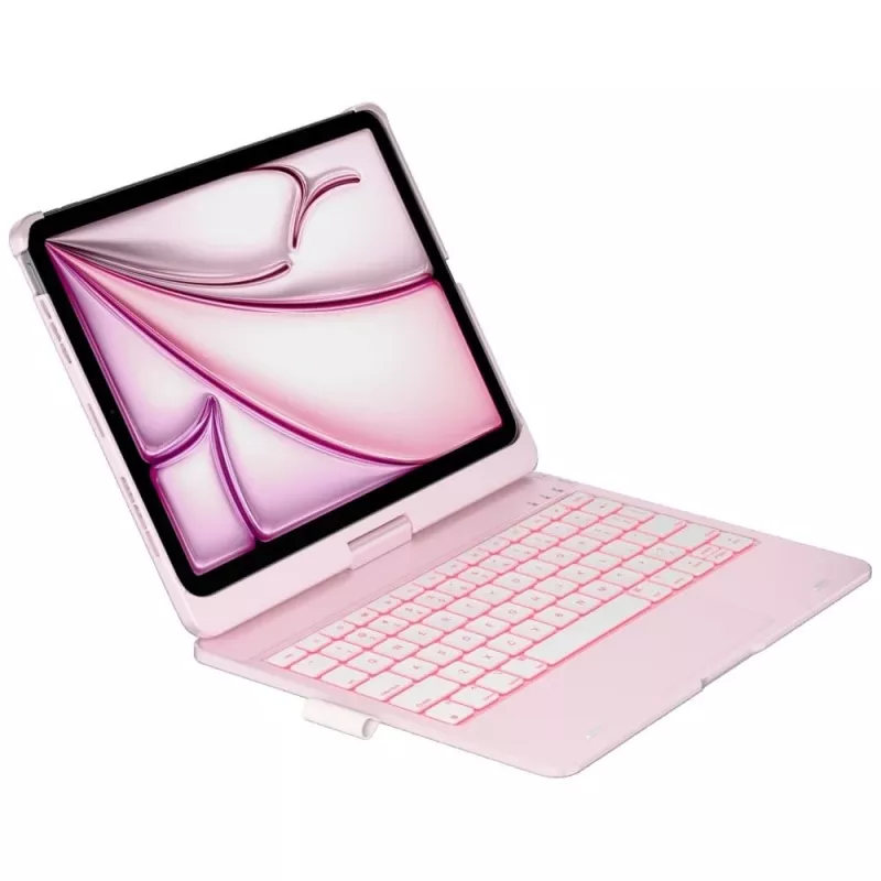 Typecase Flexbook Touch Abnehmbare Tastatur-Folio-Hülle für iPad Air 11 M2 2024 / M3 2025 / M4 2026, Hellrosa