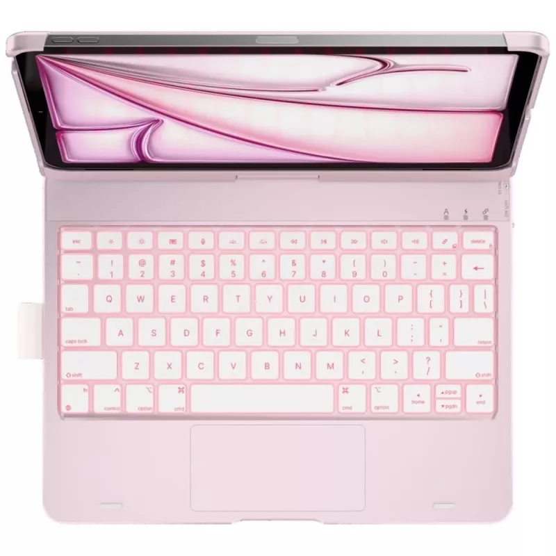 Typecase Flexbook Touch Abnehmbare Tastatur-Folio-Hülle für iPad Air 11 M2 2024 / M3 2025 / M4 2026, Hellrosa