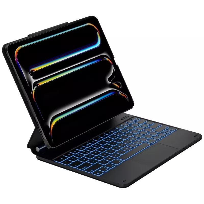 Typecase Edge + Tastatur-Case für iPad Air 13 M2 2024 / M3 2025 / M4 2026, Schwarz