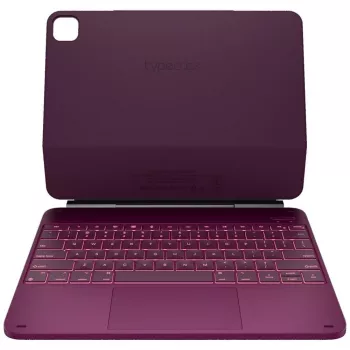 Typecase Edge Keyboard Case für iPad Pro 13 2024/2025, Himbeerrot