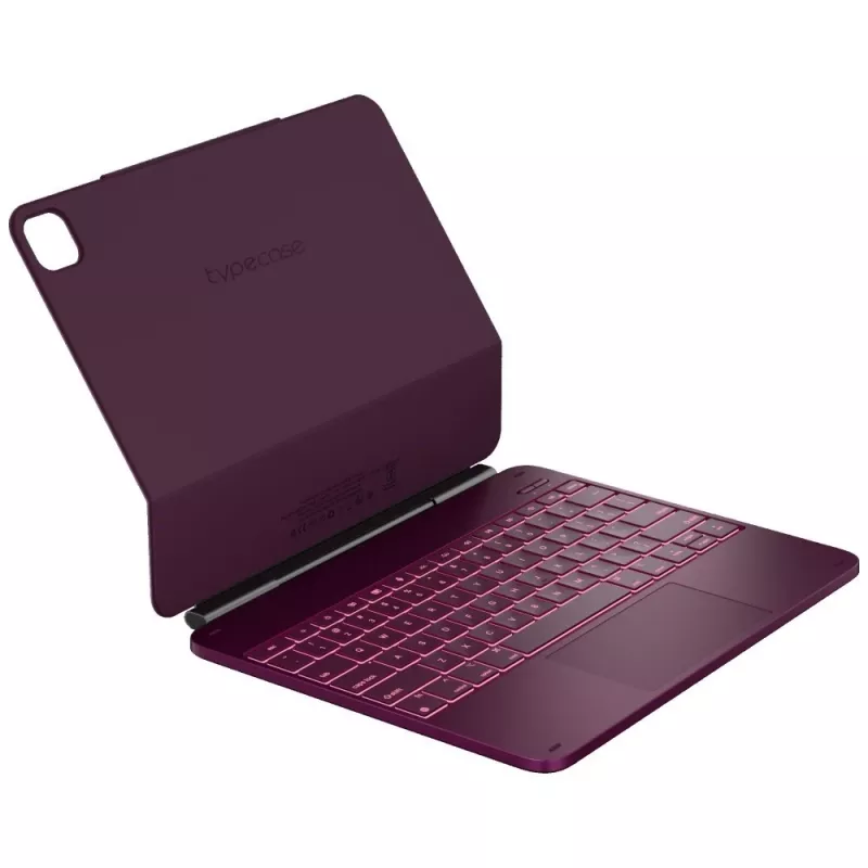 Typecase Edge Keyboard Case für iPad Pro 13 2024/2025, Himbeerrot