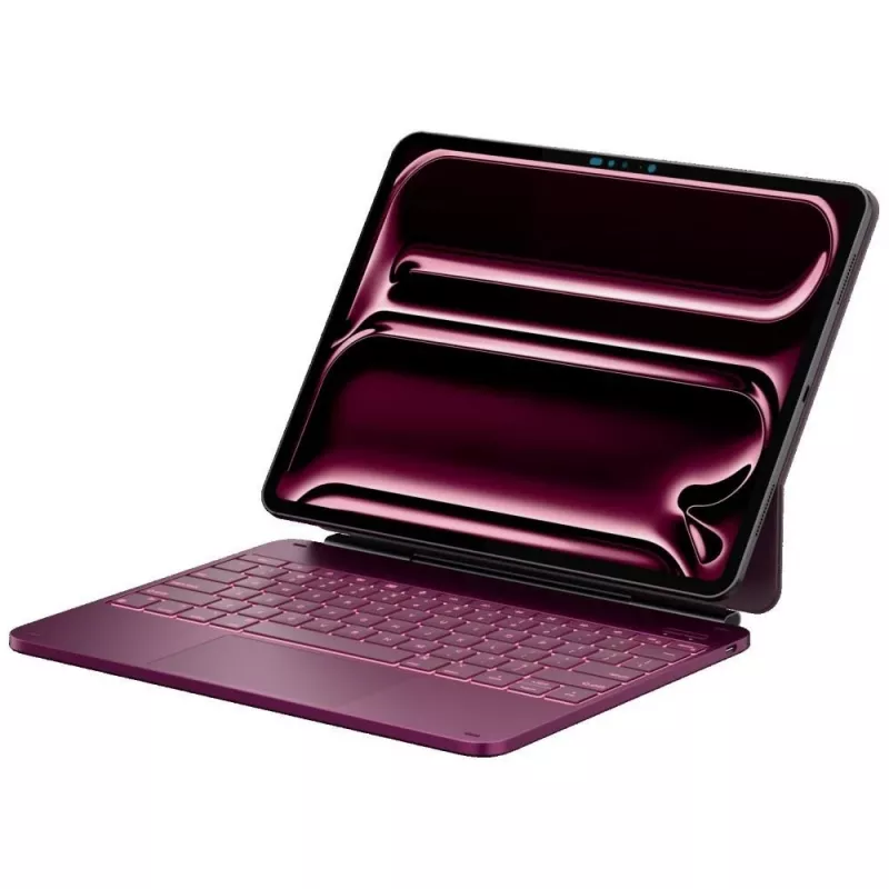 Typecase Edge Keyboard Case für iPad Pro 13 2024/2025, Himbeerrot