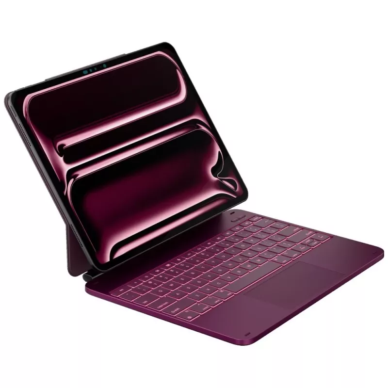 Typecase Edge Keyboard Case für iPad Pro 13 2024/2025, Himbeerrot