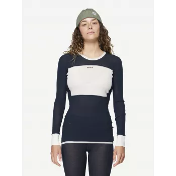 Devold Wool Mesh 190 Shirt Damen Baselayer - Ink/Offwhite, Größe S
