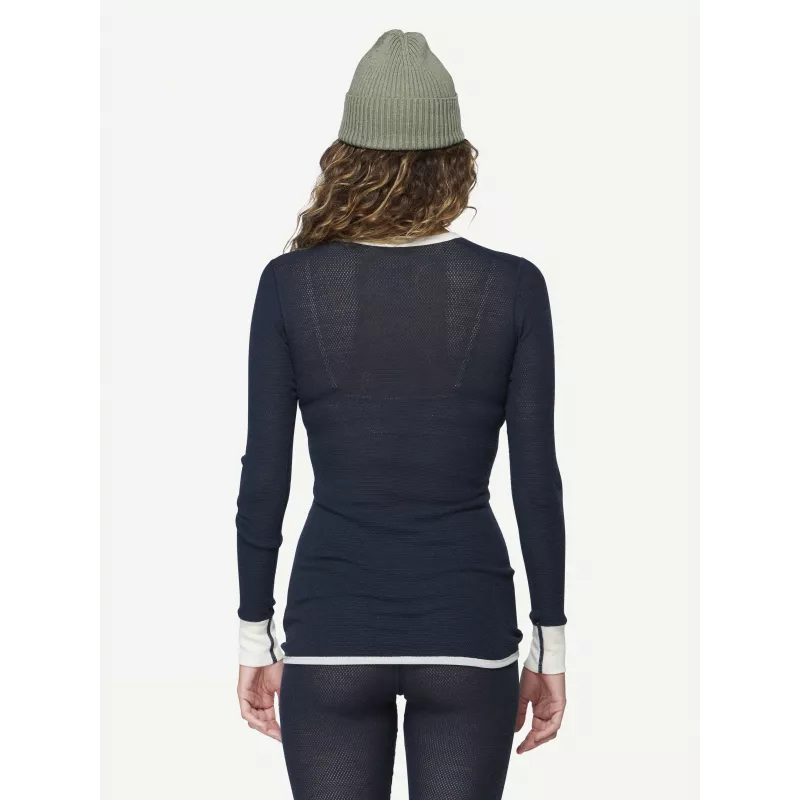 Devold Wool Mesh 190 Shirt Damen Baselayer - Ink/Offwhite, Größe S