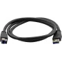 Kramer C-USB3/AB-3 USB-3.0-Kabel, USB-A Stecker auf USB-B Stecker, 0,9 m (3 ft), Blau