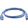 Kramer C-USB3/AB-3 USB-3.0-Kabel, USB-A Stecker auf USB-B Stecker, 0,9 m (3 ft), Blau