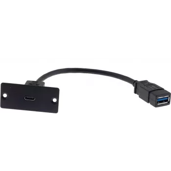 Kramer Electronics WU-CA(W) USB-Kabel 0,12 m USB 3.2 Gen 1 USB-A auf USB-C Schwarz
