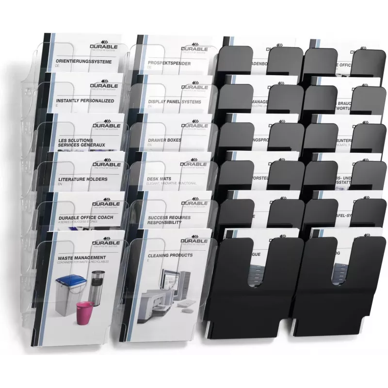 DURABLE FLEXIPLUS 6 Prospekthalter A4 Hochformat Transparent 1700008011