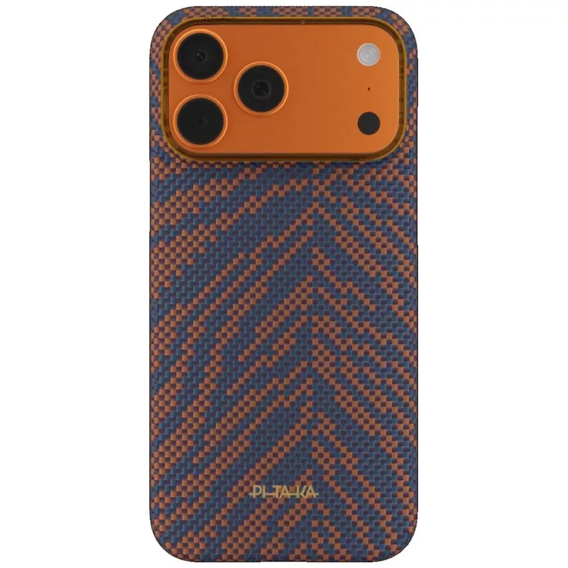 PITAKA Edge Case Breath of Veins für iPhone 17 Pro Max, Aramidfaser, Brennendes Orange, MagSafe-kompatibel