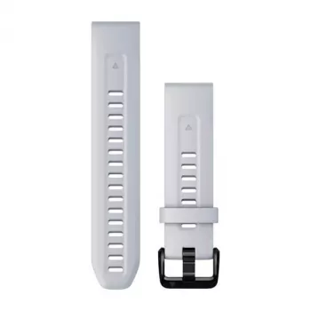 Garmin 20 mm Silikon-Armband für Uhren, Whitestone mit schwarzer Schließe, 010-13102-03