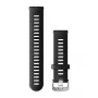 Garmin Silikon-Armband 20 mm Schwarz für Venu, Forerunner 645, Forerunner 245, Forerunner 55 - Echtes Zubehör 010-11251-9P