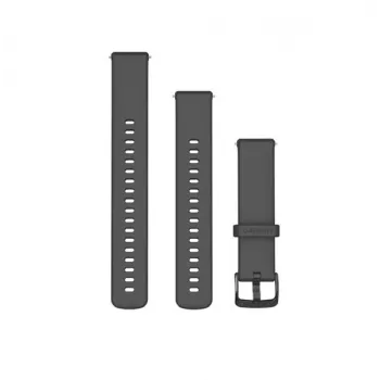 Garmin Quick Release 18 mm Silikon-Armband für Uhren, Gravel Grey, 010-13256-00