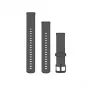 Garmin Quick Release 18 mm Silikon-Armband für Uhren, Gravel Grey, 010-13256-00