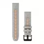 Garmin QuickFit 22 mm Silikon-Armband für Uhren, Mist Grey/Orange (010-13280-02)