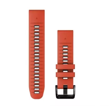 Garmin QuickFit 22 mm Silikon-Armband für Uhren, Rot/Graphit (010-13280-04)