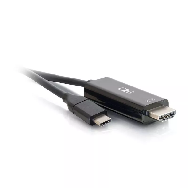 C2G USB-C auf HDMI Adapterkabel - 1,83 m - Schwarz - 4K@60Hz - Reversibler USB-C-Stecker