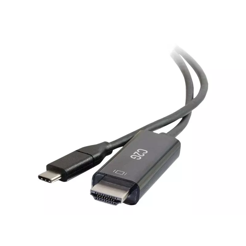 C2G USB-C auf HDMI Adapterkabel - 1,83 m - Schwarz - 4K@60Hz - Reversibler USB-C-Stecker