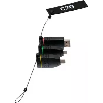 C2G Universal Adapter Ring mit farbcodierten Anschlüssen - Video-/Audio-Adapterkit - Schwarz - 4K-Unterstützung