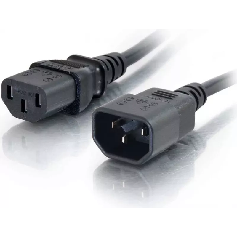 CABLES2GO Verlängerungskabel C13 auf C14 2m Schwarz