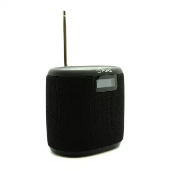 Pure Acoustics Pure Woodland Mini wasserdichter Outdoor-Lautsprecher mit FM/DAB+ Radio, Schwarz