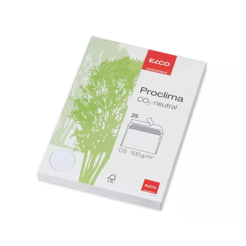 ELCO Proclima Briefumschlag C5 (162 x 229 mm), ohne Fenster, haftklebend, 100 g/m², 25 Stück (74270.20)