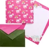 Artoz Papier Briefpapier mit Umschlägen Hundemotiv Olivgrün ca. DIN A5 80 g/m² 1 Pack